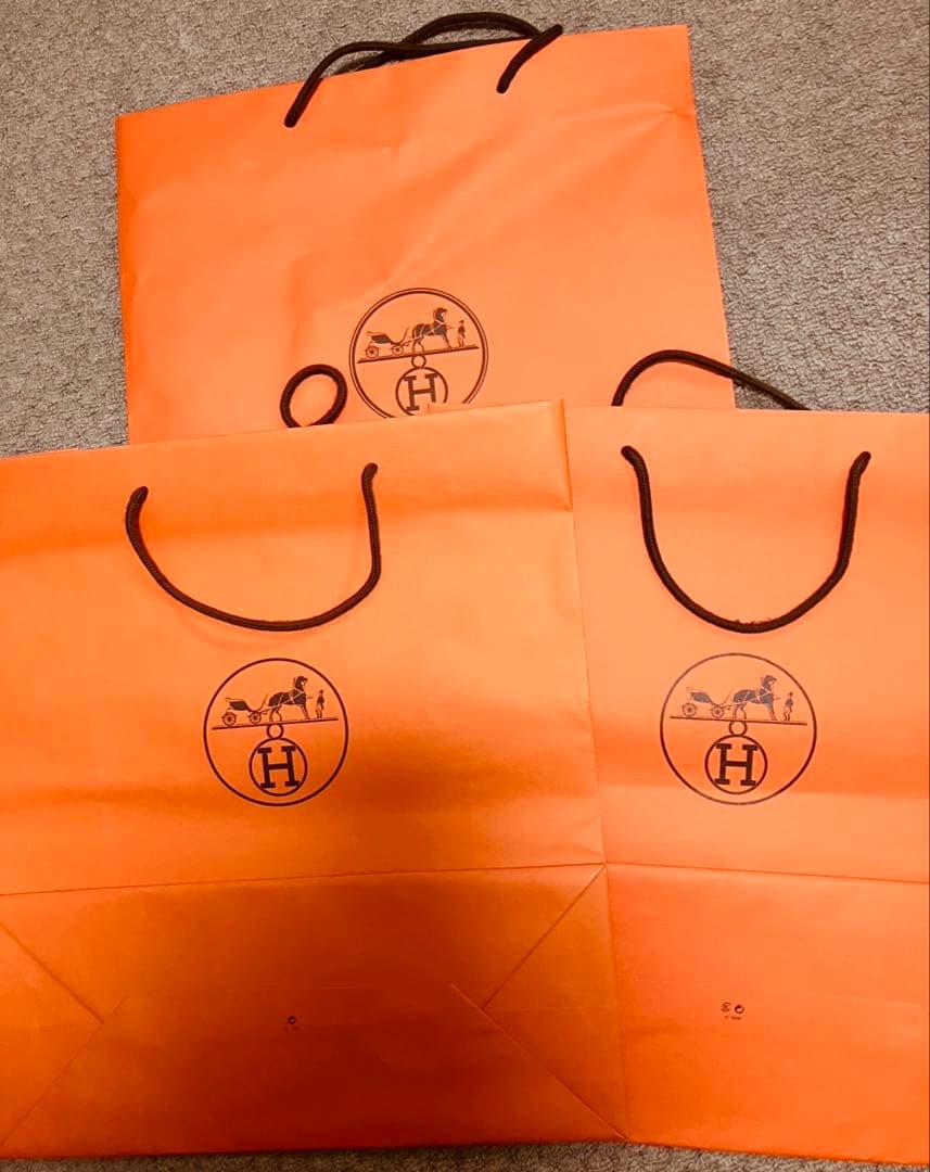 HERMES 空箱 HERMES保存袋（巾着）セット