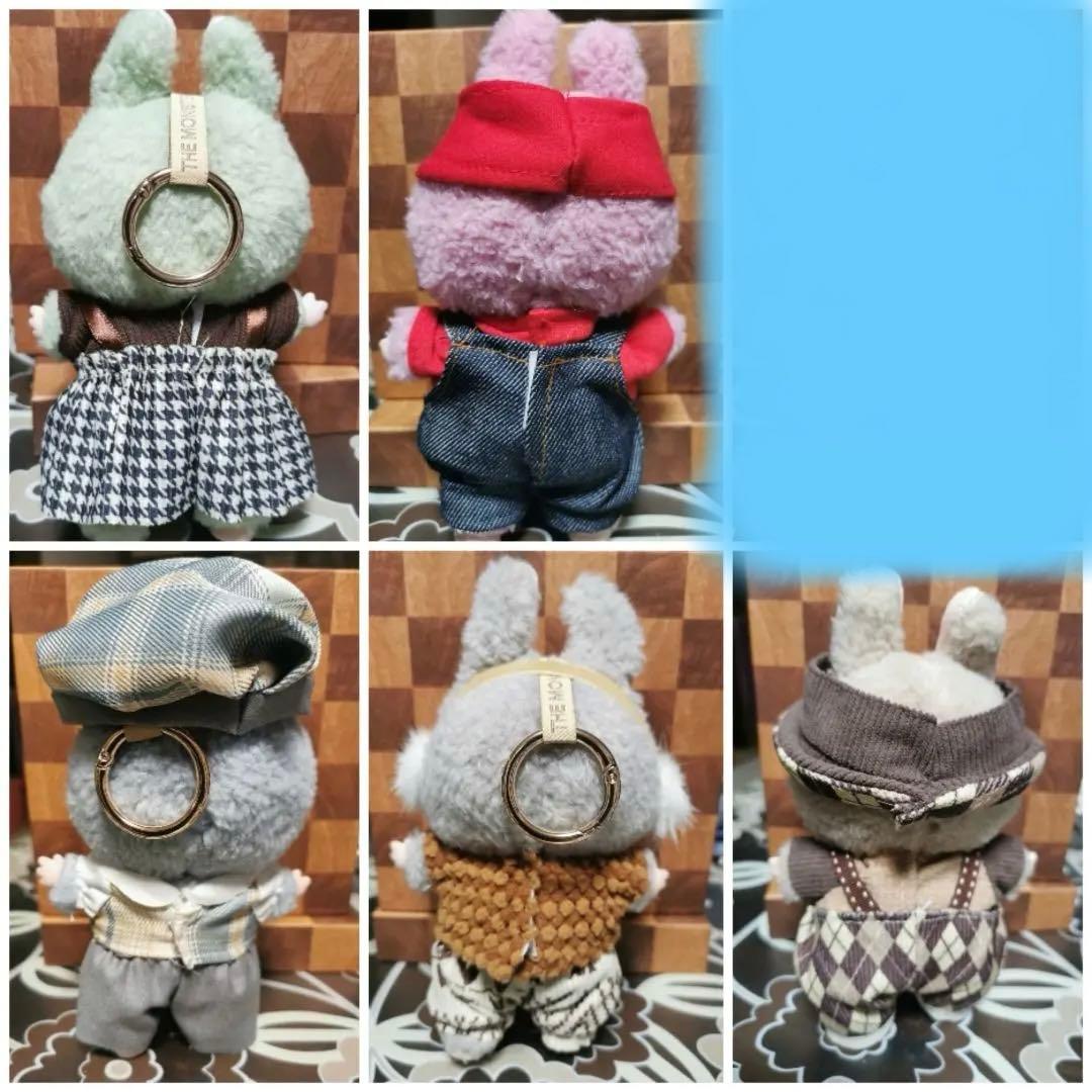 新品未使用❢labubu ラブブ17センチぬいぐるみ5体服計14点セット