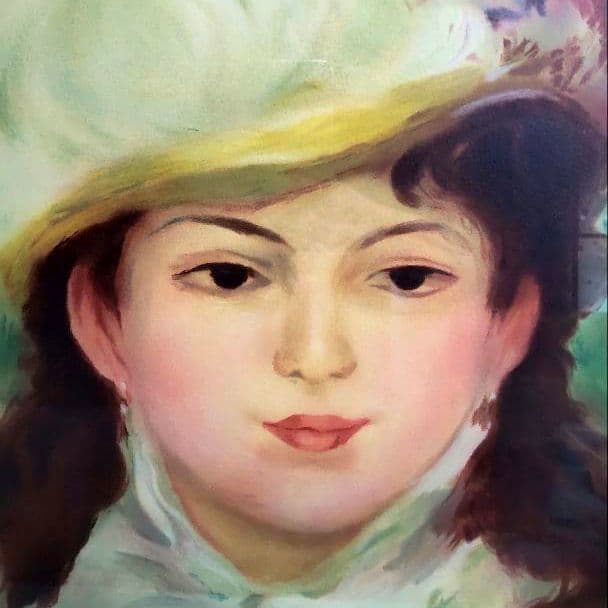 ルノワール 「帽子を被った少女 」リトグラフ 美品