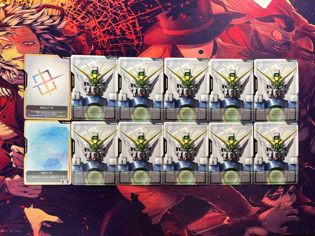 ガンダムカードゲーム　構築済デッキ　緑白ウィング
