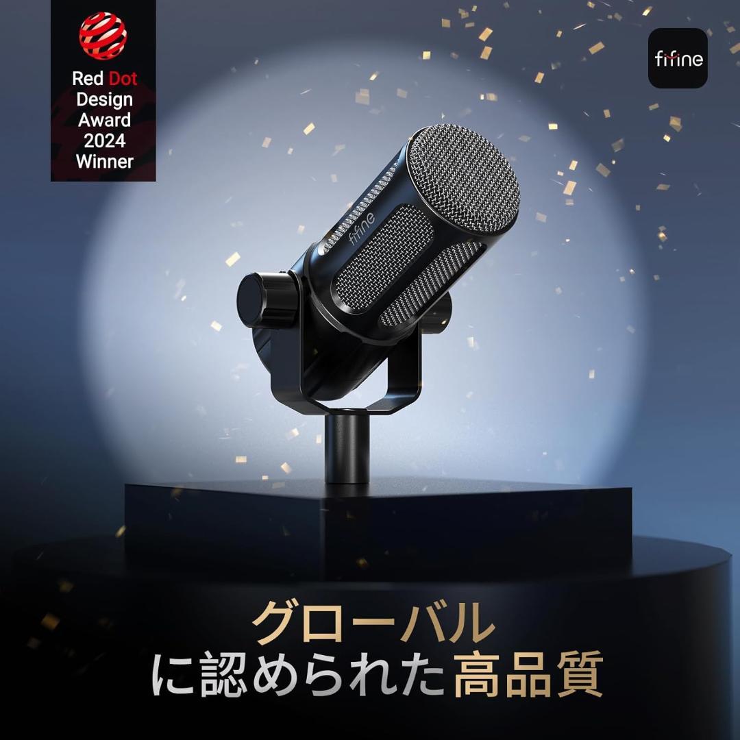 FIFINE XLR 高性能 ダイナミックマイク TANK1 ASMR