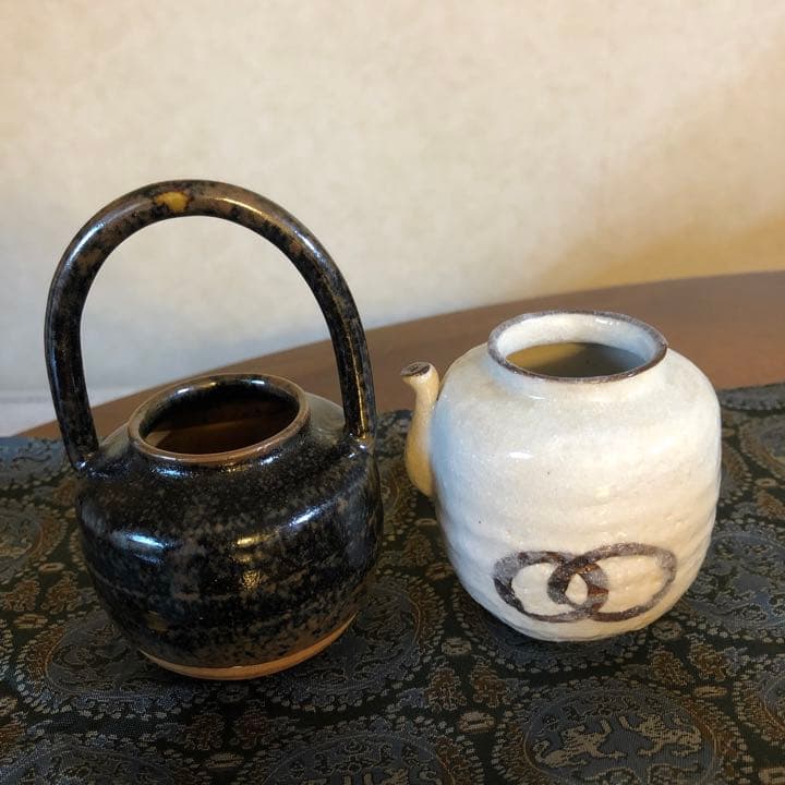 色変り　四滴茶入　山口錠鉄　茶道具