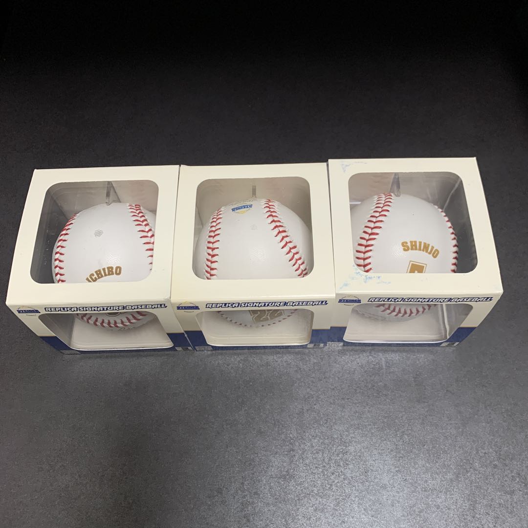 レプリカサインボール3個セット メジャーリーグ イチロー 佐々木 新庄