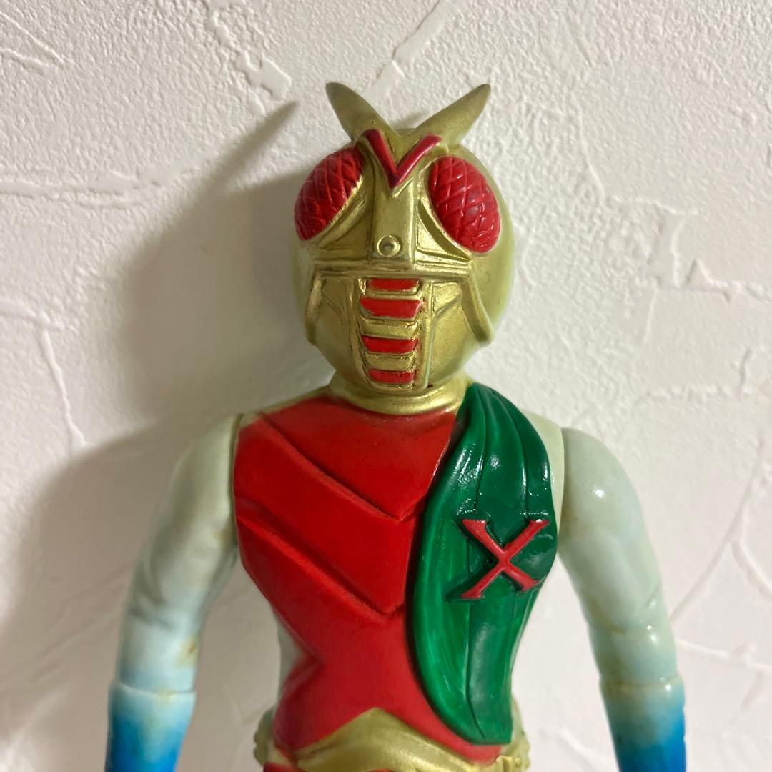 ⚠️激レア・当時物　スタンダード　仮面ライダーエックス　パチ　ソフビ　昭和レトロ