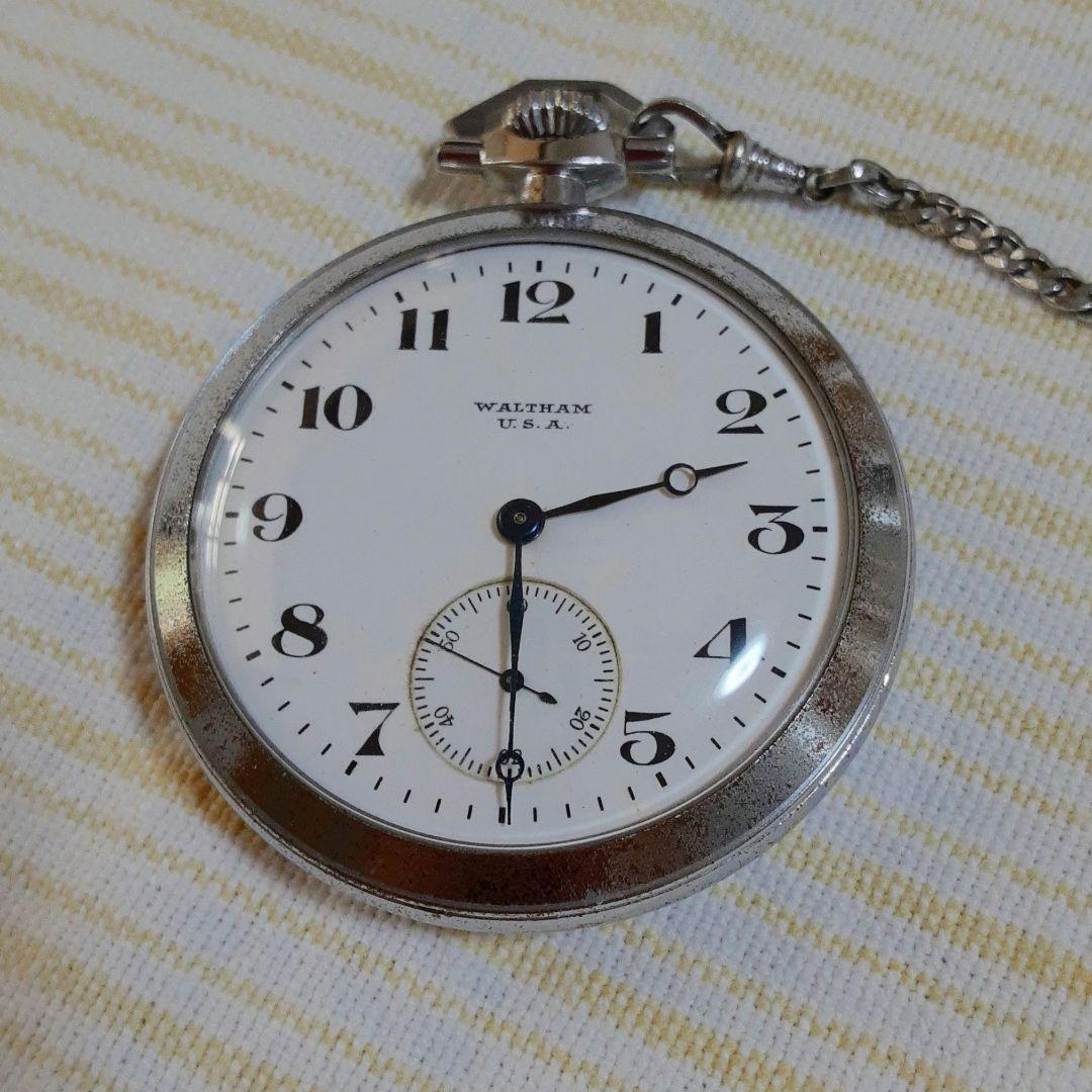 WALTHAM USA1919年 懐中時計 アンティーク稼働品