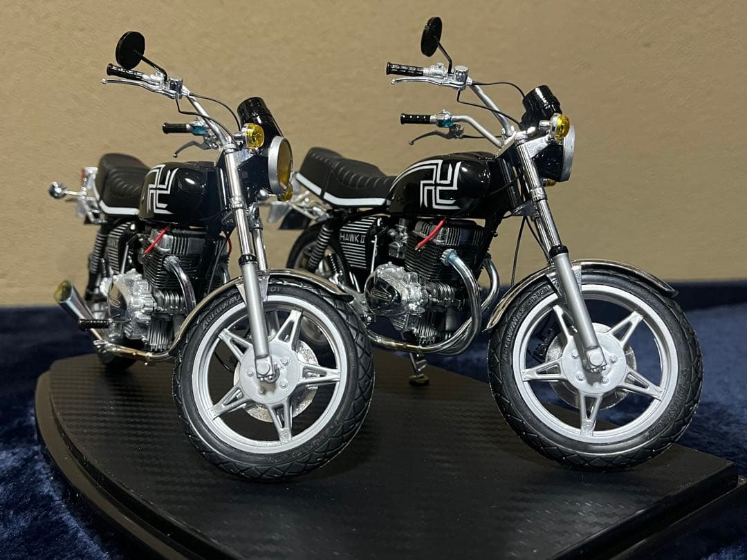 『m.』HONDA HAWK II プラモデル完成品（マイキーバブ仕様）
