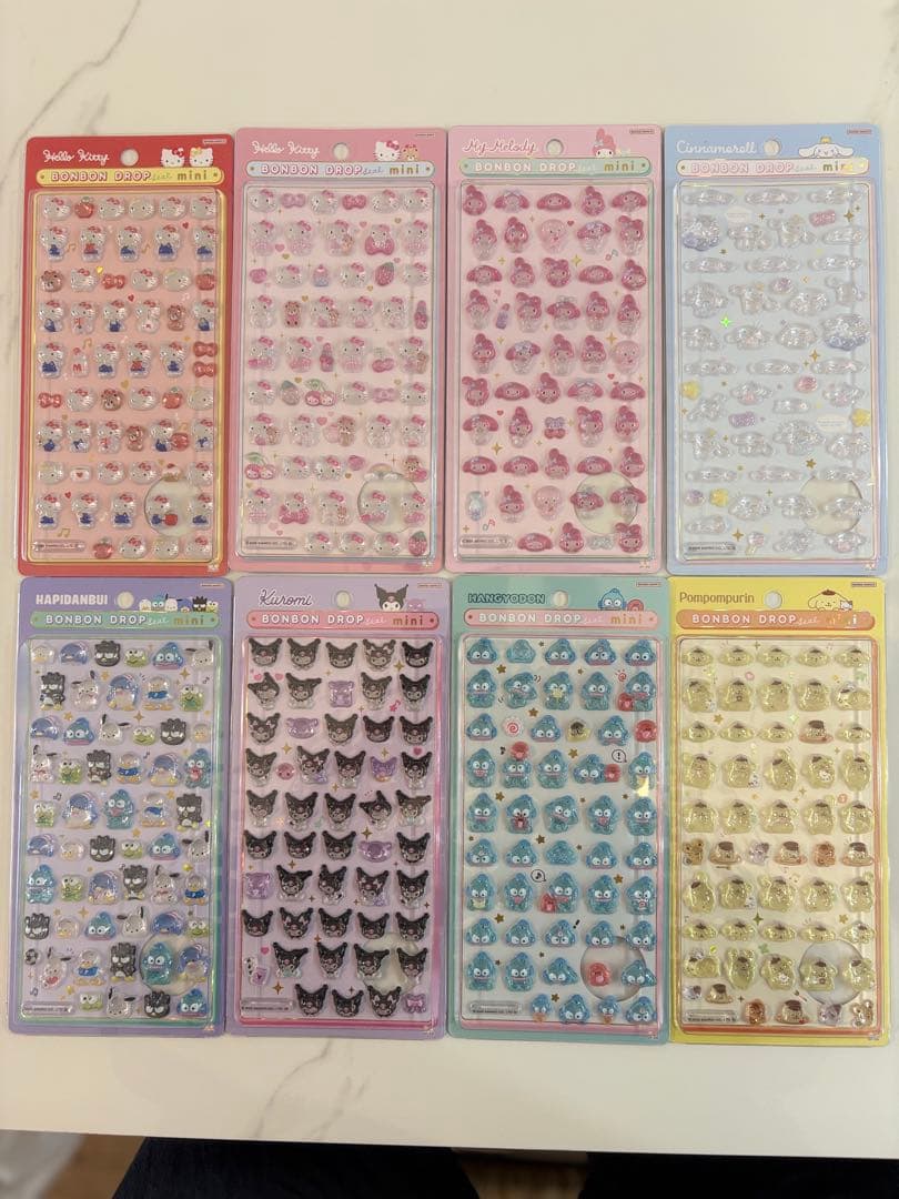 お値下げ中！正規品サンリオボンボンドロップシール全種 mini全種