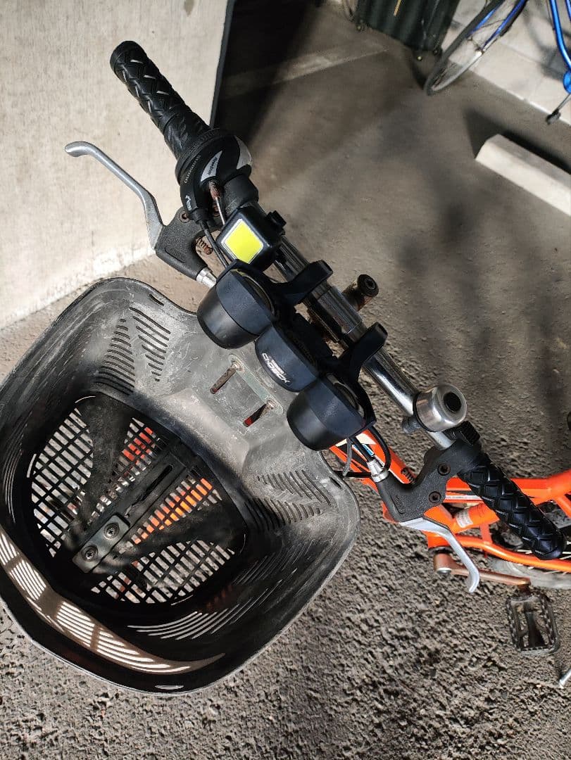 子供用自転車オレンジ キッズバイク 前カゴ付き