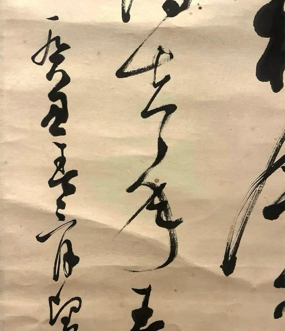 中国 美術 张喜 在銘 肉筆真作 掛け軸 アンティーク 四季之書 。