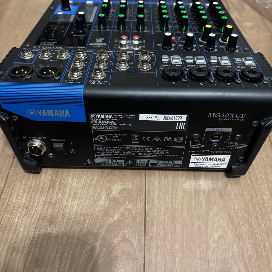【ジャンク】YAMAHA MG10XUF ミキサー（電源アダプター新品交換済）